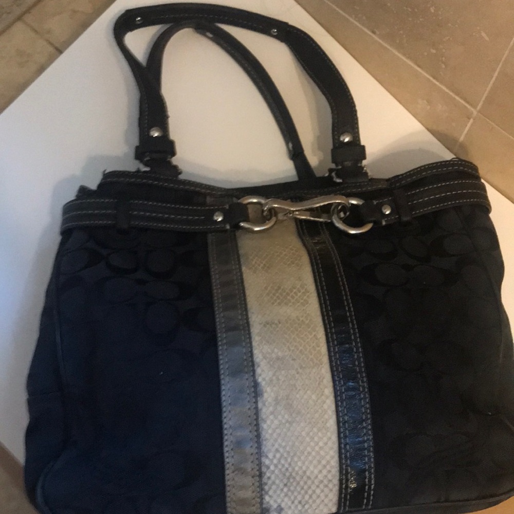 Coach Bag Black/Grey - Picture 3 of 7